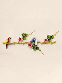 جاکلیدی برنجی | مدل گل و پروانه کد 8