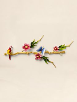 جاکلیدی برنجی | مدل گل و پروانه کد 7