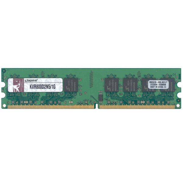 رم ِDDR2 کینگستون مدل  KVR800D2N6/1G ظرفیت 1 گیگابایت باس 800 (استوک)