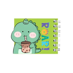 دفترچه یادداشت 25 برگ مدل دایناسور کیوت کد CHF بسته 8 عددی