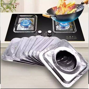 فویل آلومینیومی محافظ اجاق گاز | خرید پک 10 عددی با قیمت عالی - فروشگاه شاپینو