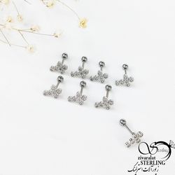 پیرسینگ گوش (صلیب نقره ای) با کد 11355