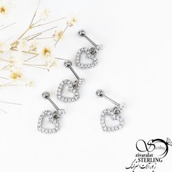 پیرسینگ جواهری گوش آویز قلب با کد 11356