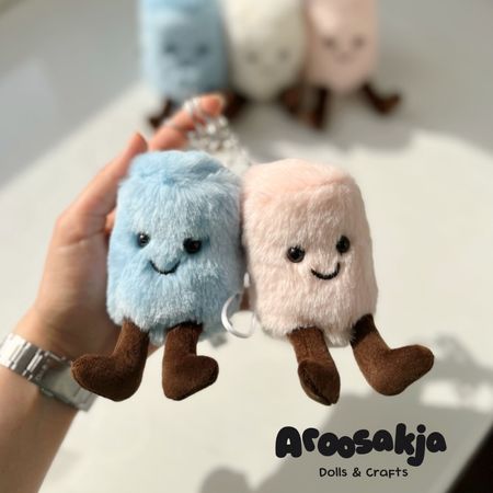 مارشمالو دوتایی جاکلیدی صورتی و آبی