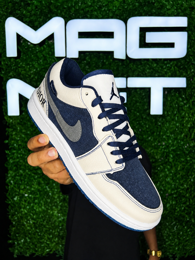 کتونی JORDAN1 LOW DIOR کرم سرمه ای