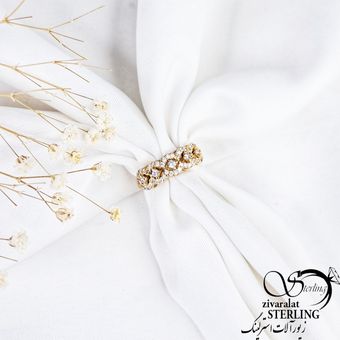 انگشتر طرح طلا برند طلاروس کد 11439