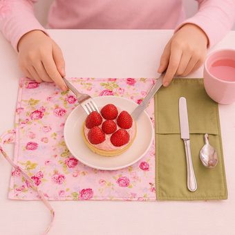 پک زیر بشقابی 4 عددی گلدار