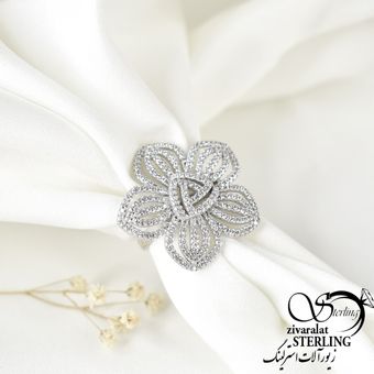 انگشتر نقره طرح گل کد:1151