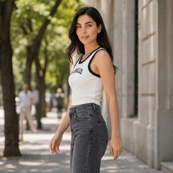 کراپ تاپ LA مشکی