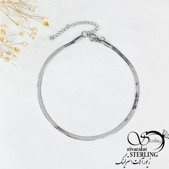 پابند ماری هرینگتون استیل نقره ای کد 11556