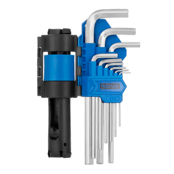 ست آلن شش گوش 10 پارچه سایز بلند با دسته T نووا مدل 1159