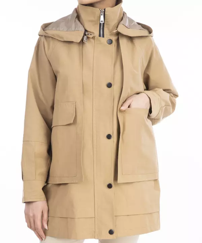 بارانی جیب پاکتی کتان زنانه ریس کدRees1136008