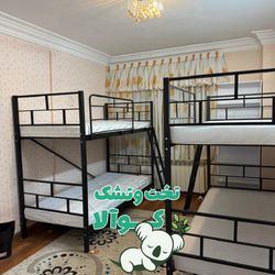تخت خواب دوطبقه خوابگاهی مدرن تمام فلز کوالا