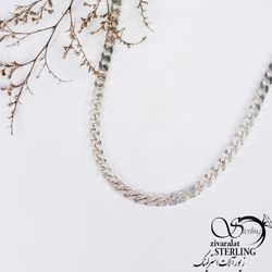 زنجیر نقره 925 مردانه با کد 11656