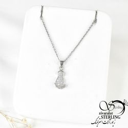 گردنبند نقره طرح پا کد:1194