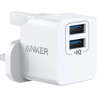شارژر دیواری انکر مدل A2620K22 دو پورت 12 وات