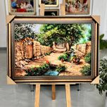 تابلو فرش ماشینی با قاب چوبی 111