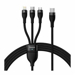 کابل تبدیل 1.5 متری USB-C به USB-C/microUSB/لایتنینگ باسئوس مدل CASS030201