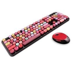 کیبورد و ماوس بی سیم مافی مدل SWEETE COLORFUL