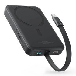 پاوربانک بیسیم 30 وات باسئوس مدل Magnetic Mini ظرفیت 10000 میلی آمپر ساعت