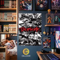 پوستر دیواری انیمه برزرک طرح گاتس (Guts) Berserk - کد 02