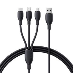 کابل تبدیل USB به لایتنینگ/USB-C/micro-USB باسئوس مدل P10376303121-01 طول 80 میلی متر