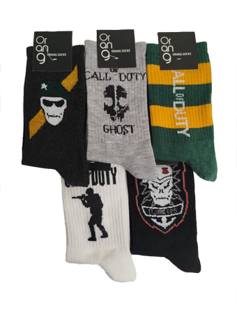 جوراب کال اف دیوتی کش انگلیسی کالکشن در پنج طرح