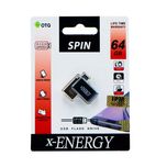فلش مموری ایکس انرژی مدل SPIN OTG ظرفیت 64 گیگابایت