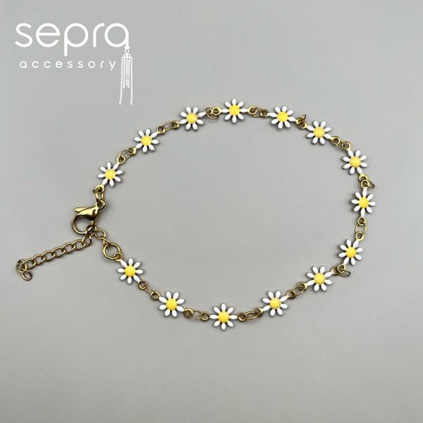 دستبند زنانه بابونه استیل کد 1218