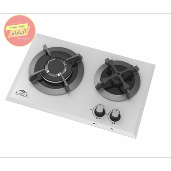 اجاق گاز دو شعله شیشه ای سفید اپتیک ایگل کد 121W
