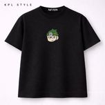 تیشرت باکسی نخ پنبه با چاپ پینترستی | رنگ ثابت | کد 1457