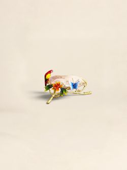 صدف پایه برنجی مدل افقی طوطی کد 1