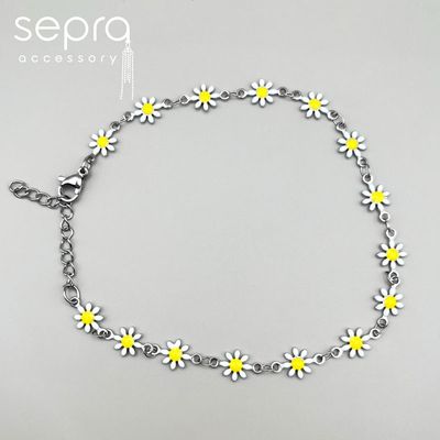 دستبند زنانه بابونه استیل کد 1218