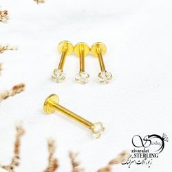 پیرسینگ ستاره استیل مناسب لب کد 12249