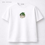 تیشرت باکسی نخ پنبه با چاپ پینترستی | رنگ ثابت | کد 1457