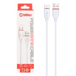 کابل شارژ فست پاوربانک اندروید Miller مدل CA-1442 - سفید (گارانتی پارتیان پایا)