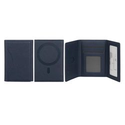 جاکارتی چرمی مگنتی Magsafe درجه یک - سرمه ای (پک دار)