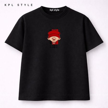 تیشرت باکسی نخ پنبه با طرح مرد ژاپنی | بدون آبرفت | کد 1458