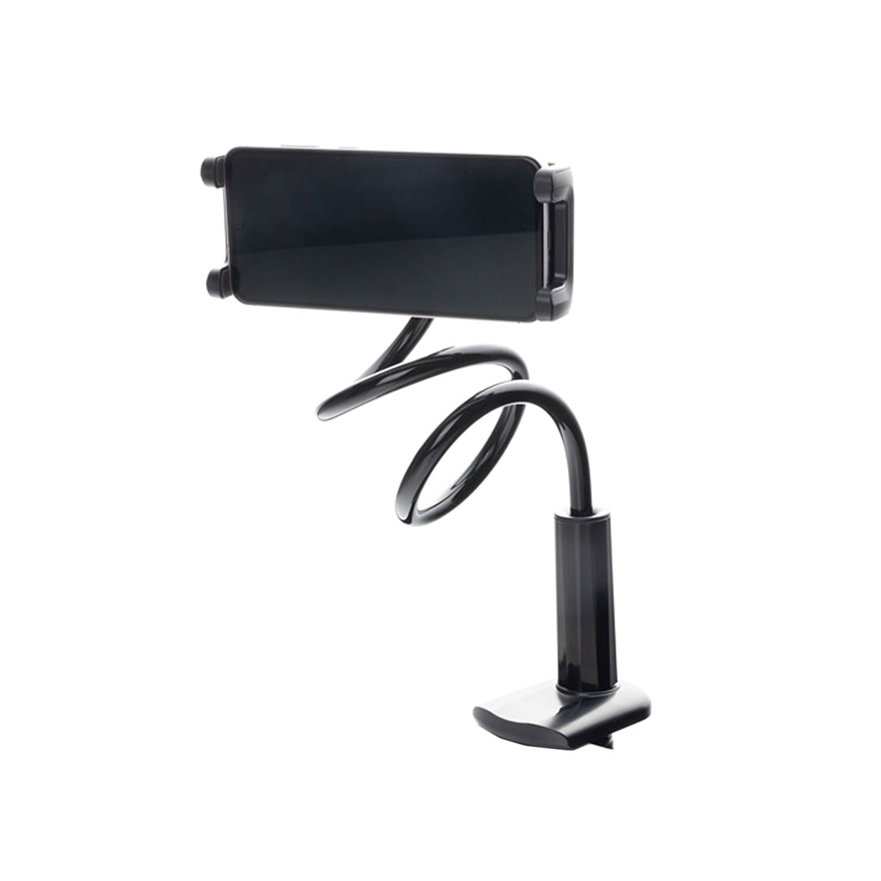 هولدر و استند گیره ای گوشی موبایل پایه دار Hiska مدل HK-2016 - مشکی (قابلیت نصب به لبه میز و سطوح مشابه)