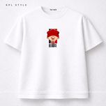 تیشرت باکسی نخ پنبه با طرح مرد ژاپنی | بدون آبرفت | کد 1458