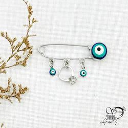 سنجاق سینه چشم نظر مارک YSX کد 12519