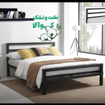 تخت خواب دونفره آبنوس تمام فلز کوالا