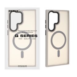 قاب اورجینال Magic Mask مات Magsafe بلک لنز Samsung Galaxy S23 Ultra - خاکستری (پک دار)
