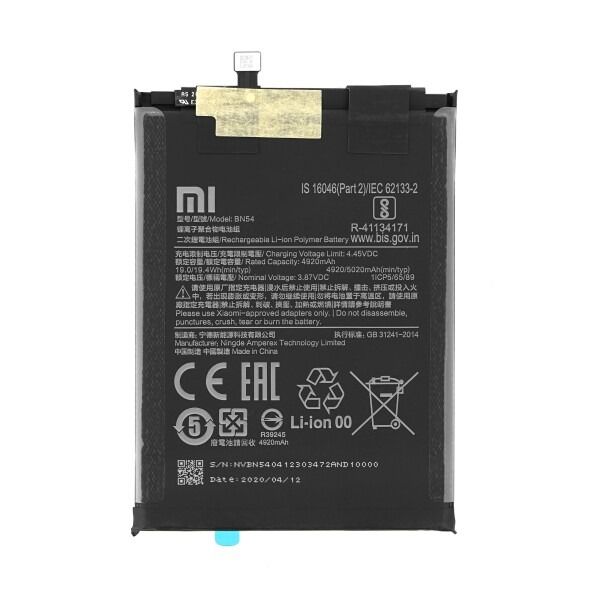 Xiaomi Redmi 9 or Note 9 bn54 5020mAh