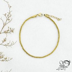 پابند استیل خاویاری طرح طلا کد 12722