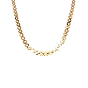 گردنبند طلا زنانه مدل لیزری پولک