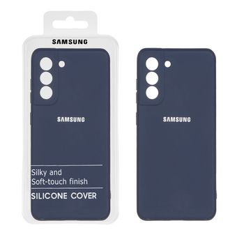 قاب نیو سیلیکون محافظ لنزدار RFF مدل Samsung Galaxy S21 FE - سرمه ای (پک دار)