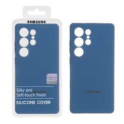 قاب سیلیکونی پاک کنی اورجینال Master Quality مدل Samsung Galaxy S25 Ultra - آبی تیره (پک دار)
