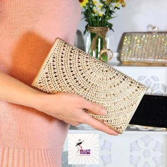 کیف مجلسی دستی (نگین کاری انگشتردار)-کد10