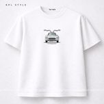 تیشرت باکسی 100٪ پنبه با چاپ مینیمال (Mercedes) | کد 1318